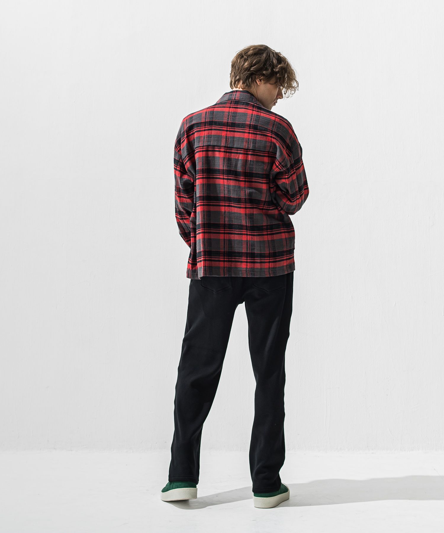   velours fleece　WIDE TUCK PANTS