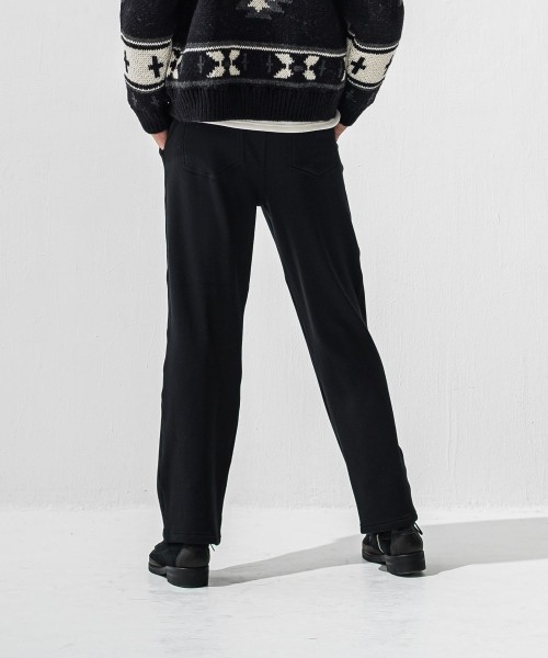   velours fleece　WIDE TUCK PANTS