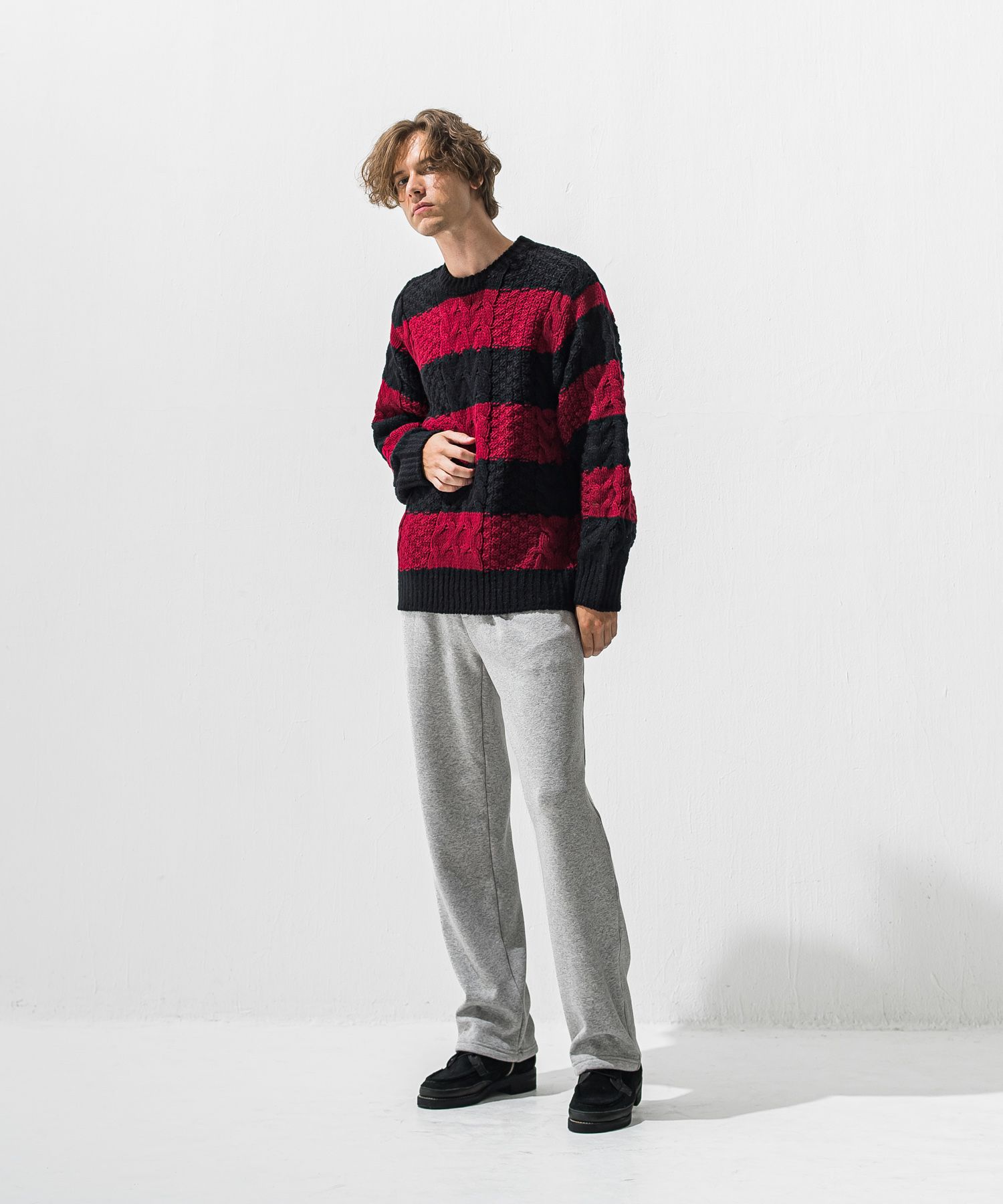   velours fleece　WIDE TUCK PANTS