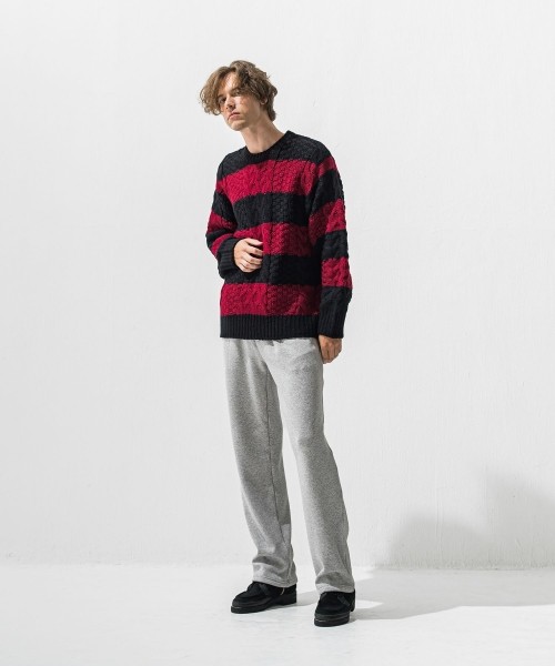   velours fleece　WIDE TUCK PANTS