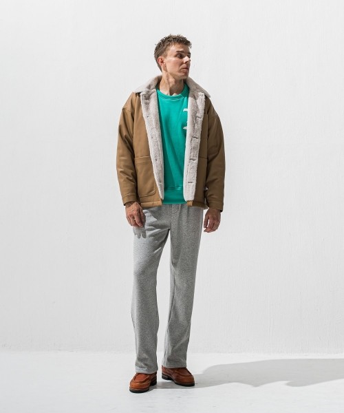   velours fleece　WIDE TUCK PANTS