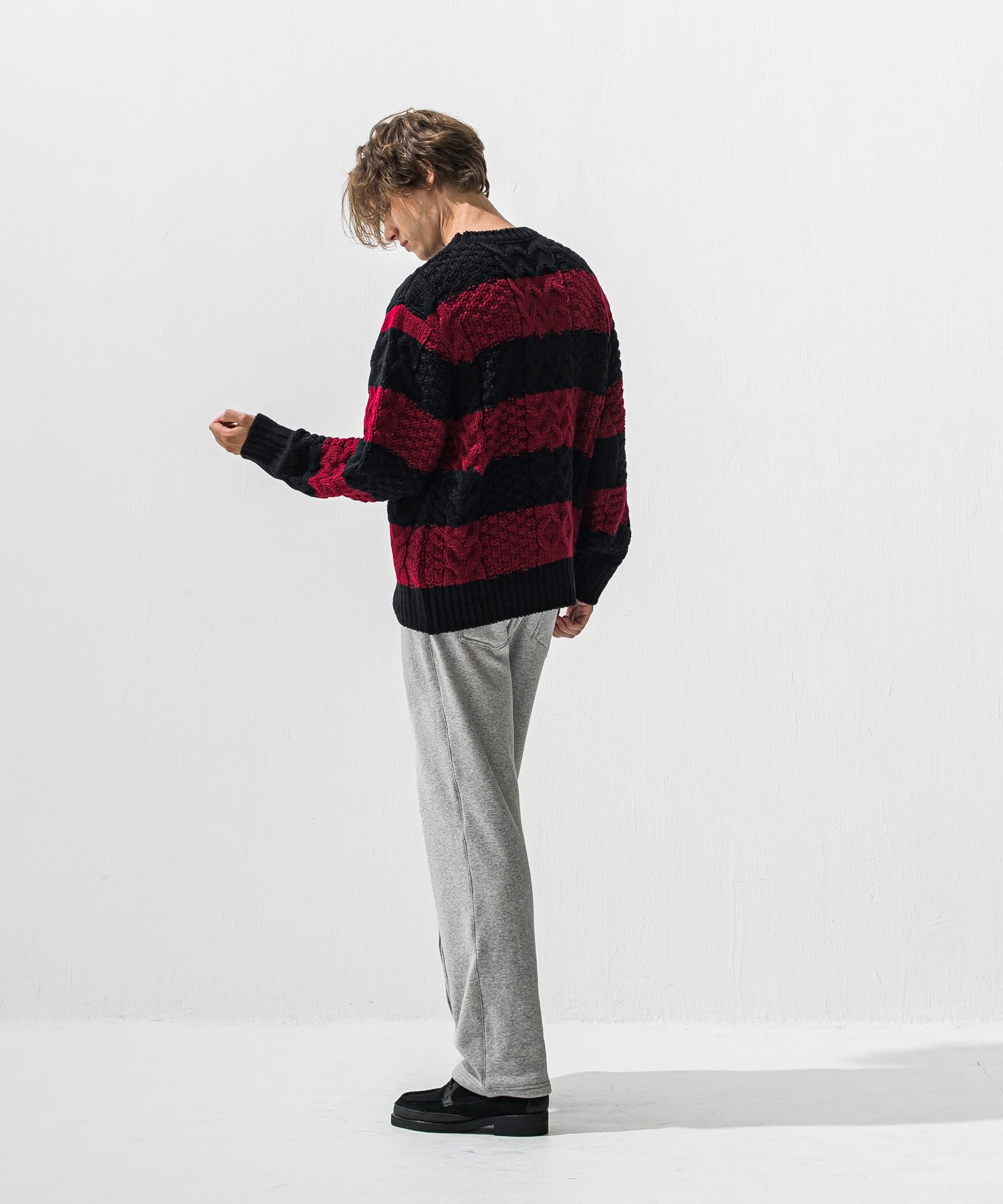   velours fleece　WIDE TUCK PANTS