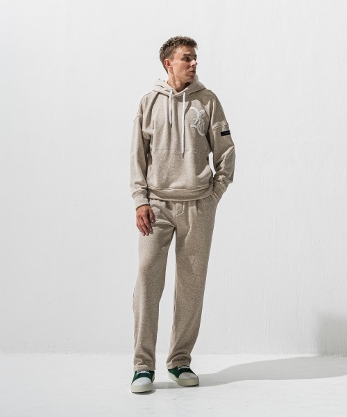   velours fleece　WIDE TUCK PANTS
