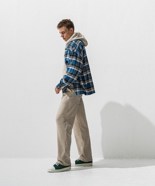  velours fleece　WIDE TUCK PANTS