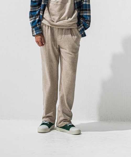  velours fleece　WIDE TUCK PANTS