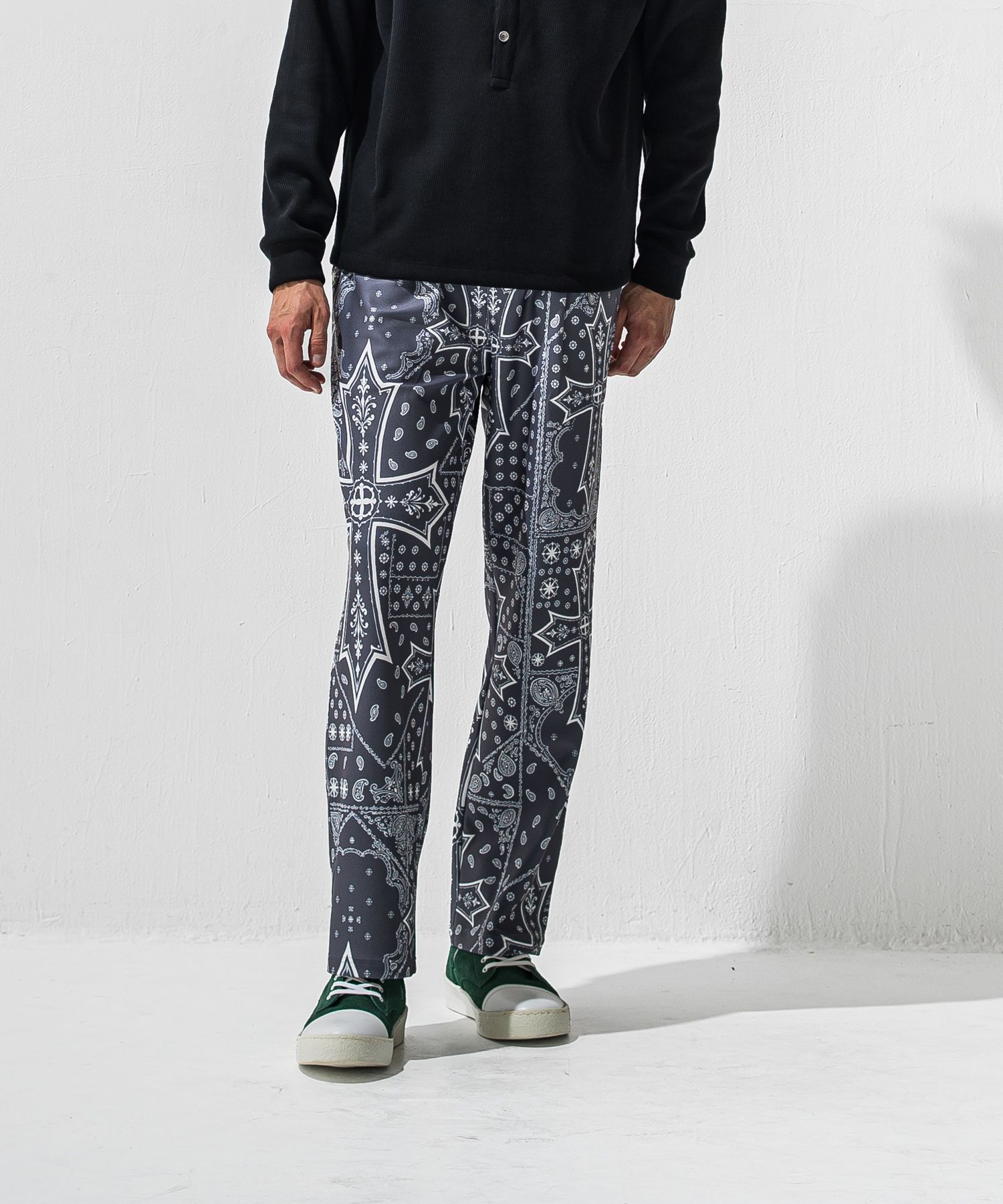 CHRIS　EASY  WIDE TUCK PANTS
