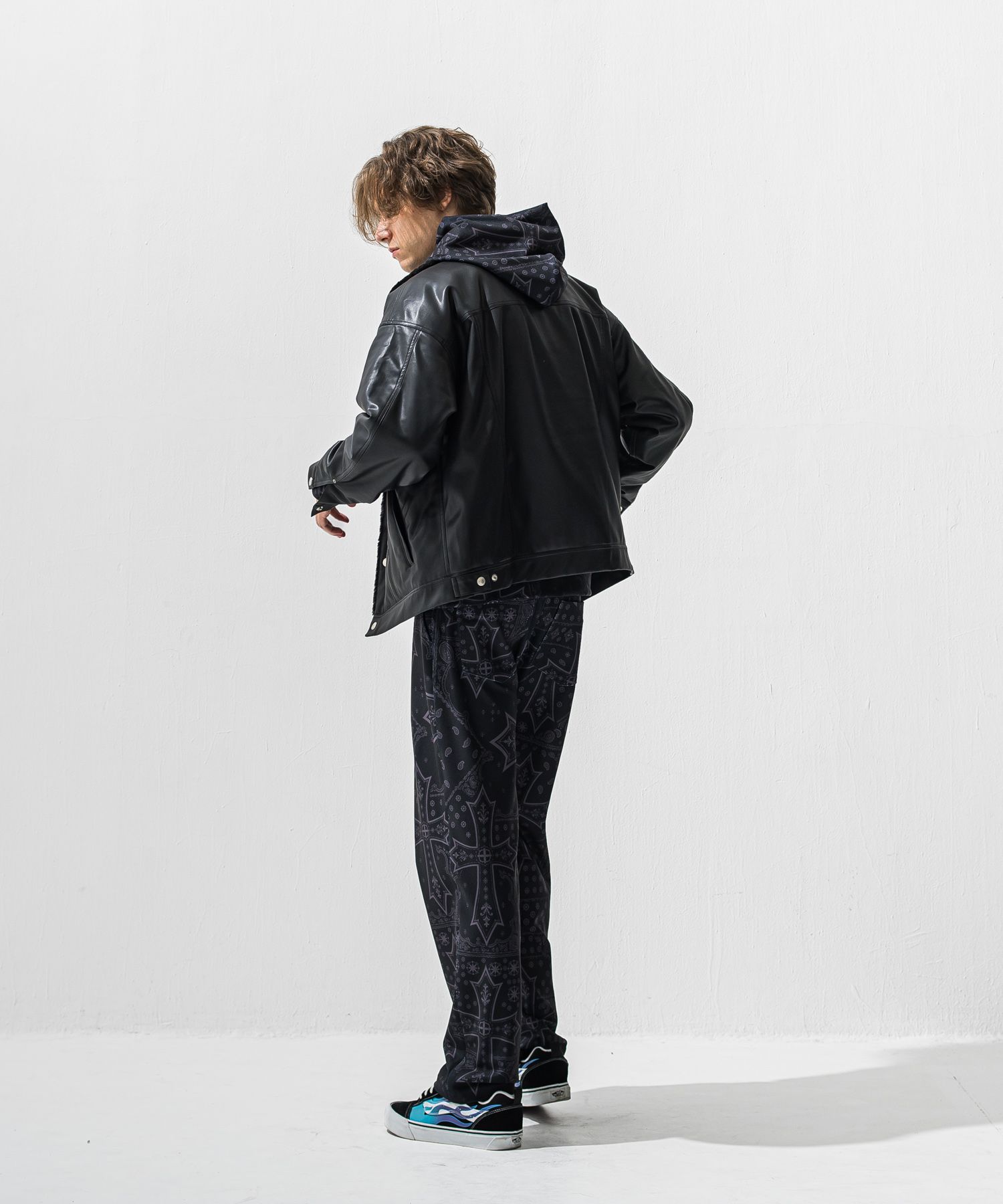 CHRIS　EASY  WIDE TUCK PANTS