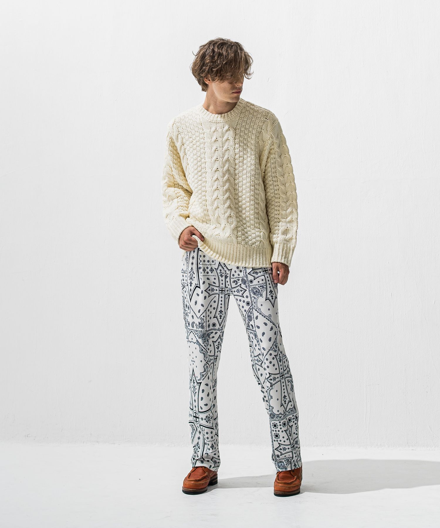 CHRIS　EASY  WIDE TUCK PANTS