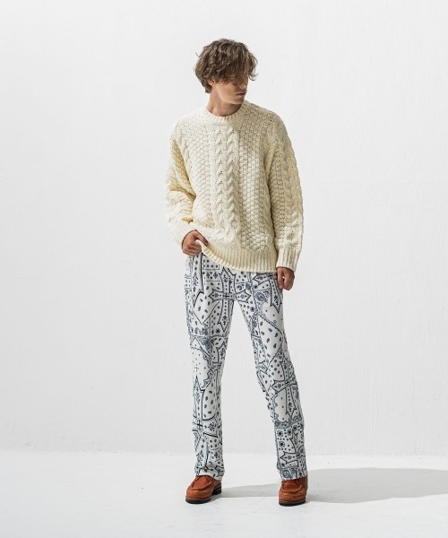 CHRIS　EASY  WIDE TUCK PANTS