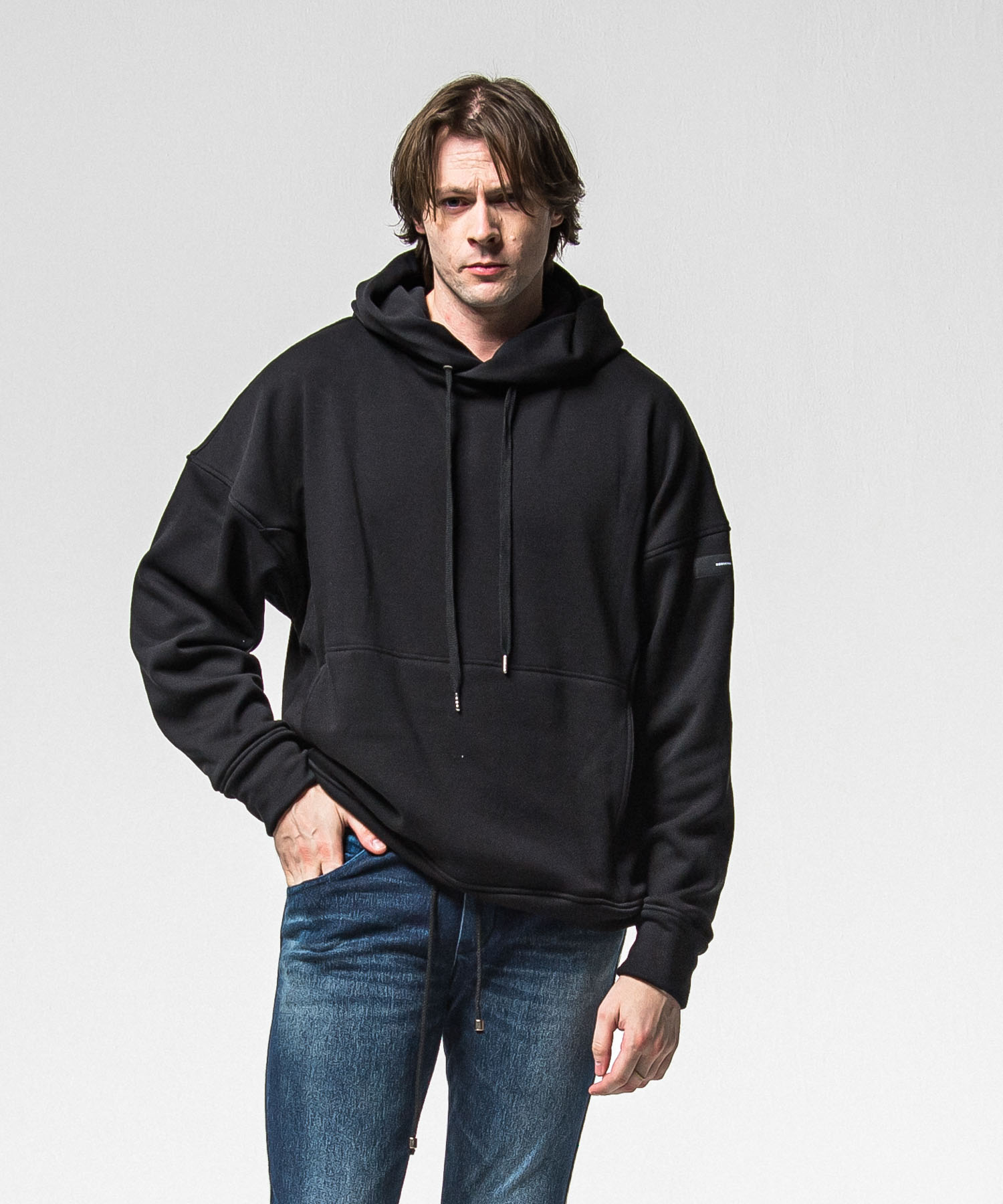  suede loose hoodie