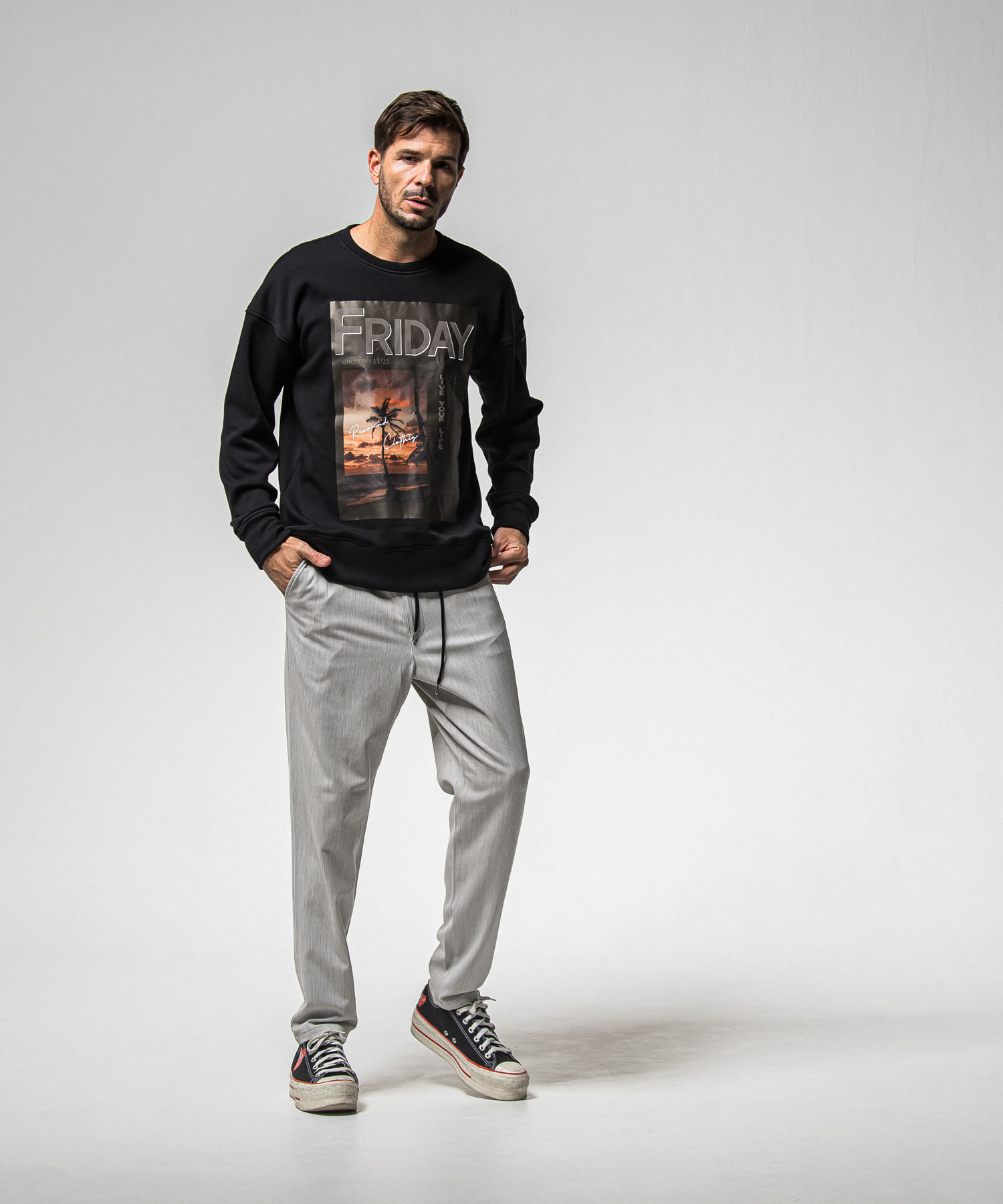 FRIDAY OLD COVER velours fleece trainer