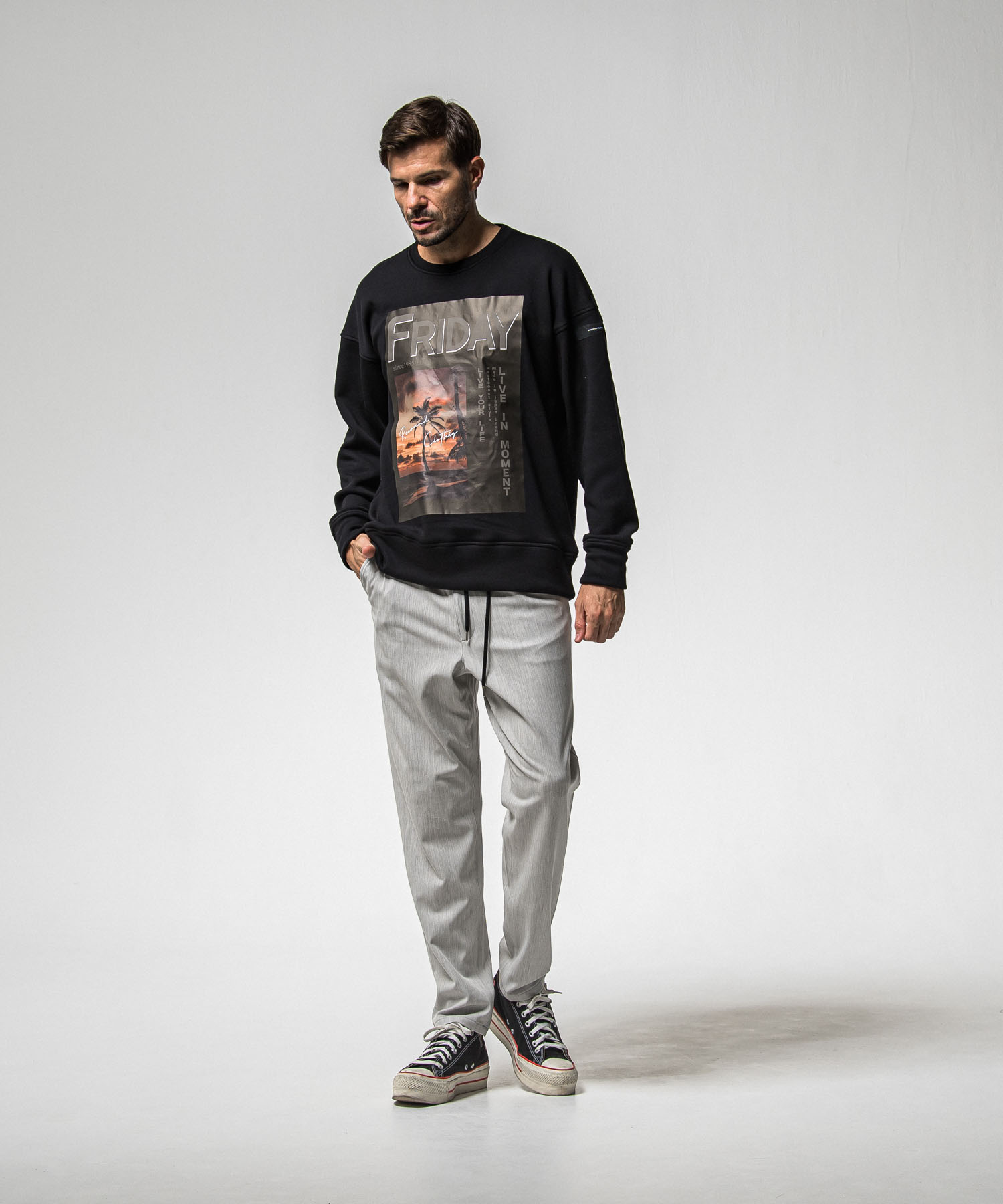 FRIDAY OLD COVER velours fleece trainer