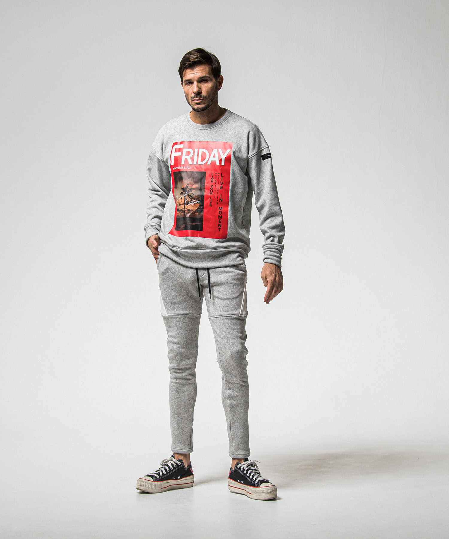 FRIDAY OLD COVER velours fleece trainer