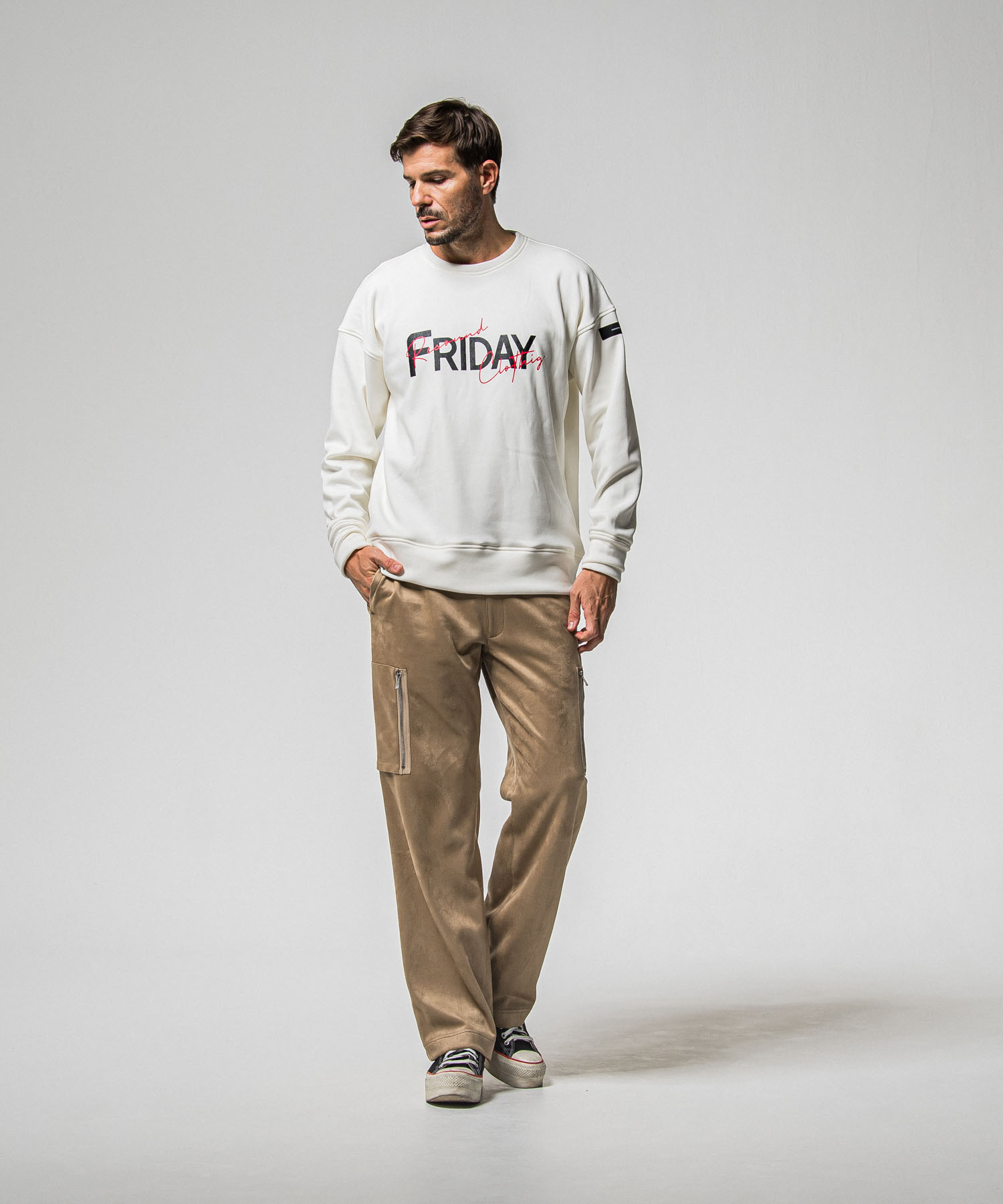 FRAIDAY old logo  velours fleece trainer