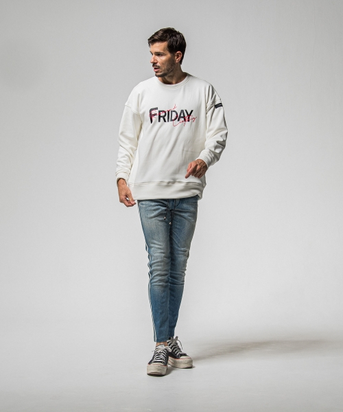 FRAIDAY old logo  velours fleece trainer