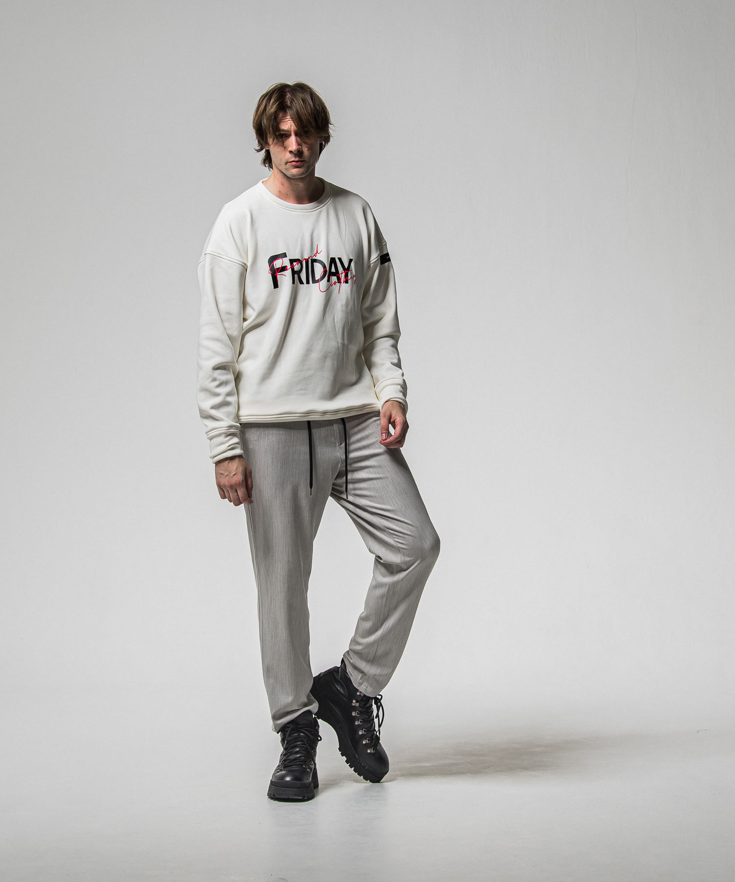 FRAIDAY old logo  velours fleece trainer