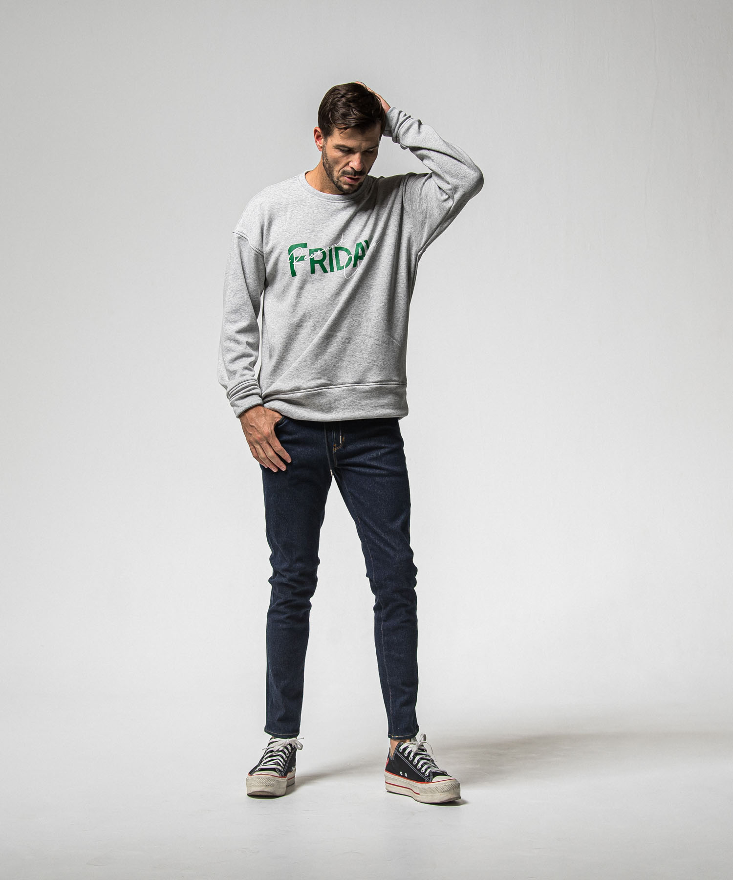 FRAIDAY old logo  velours fleece trainer