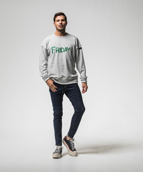 FRAIDAY old logo  velours fleece trainer