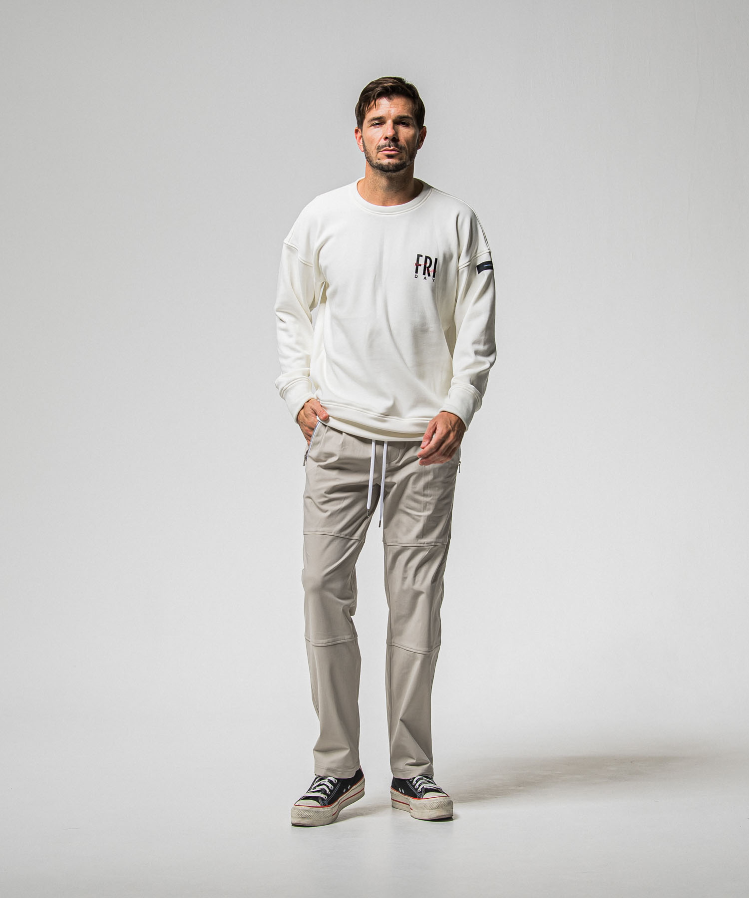 FRAIDAY standard logo  velours fleece trainer