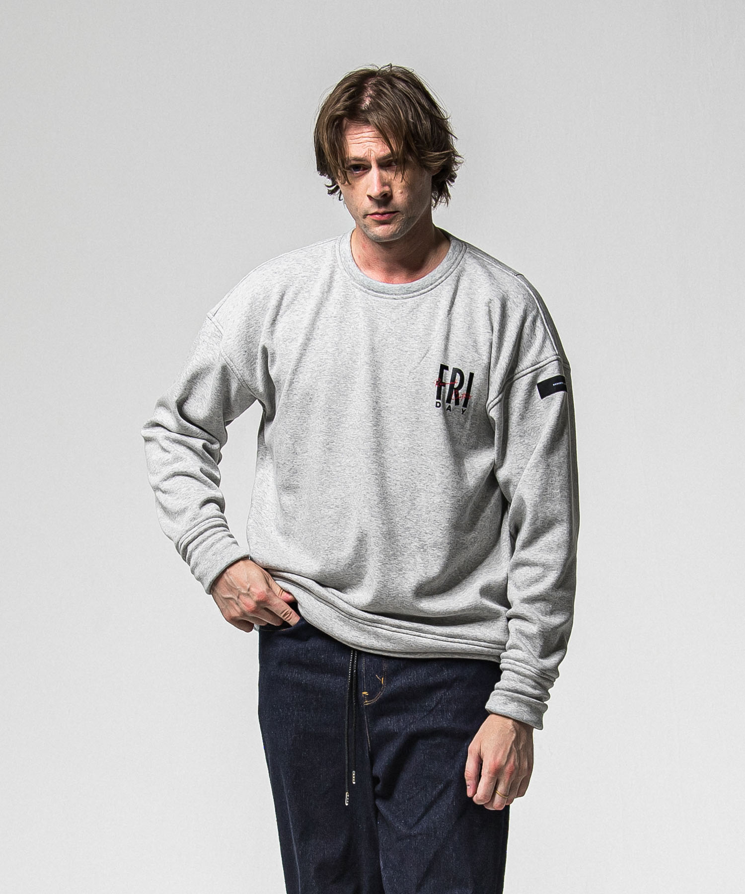 FRAIDAY standard logo  velours fleece trainer