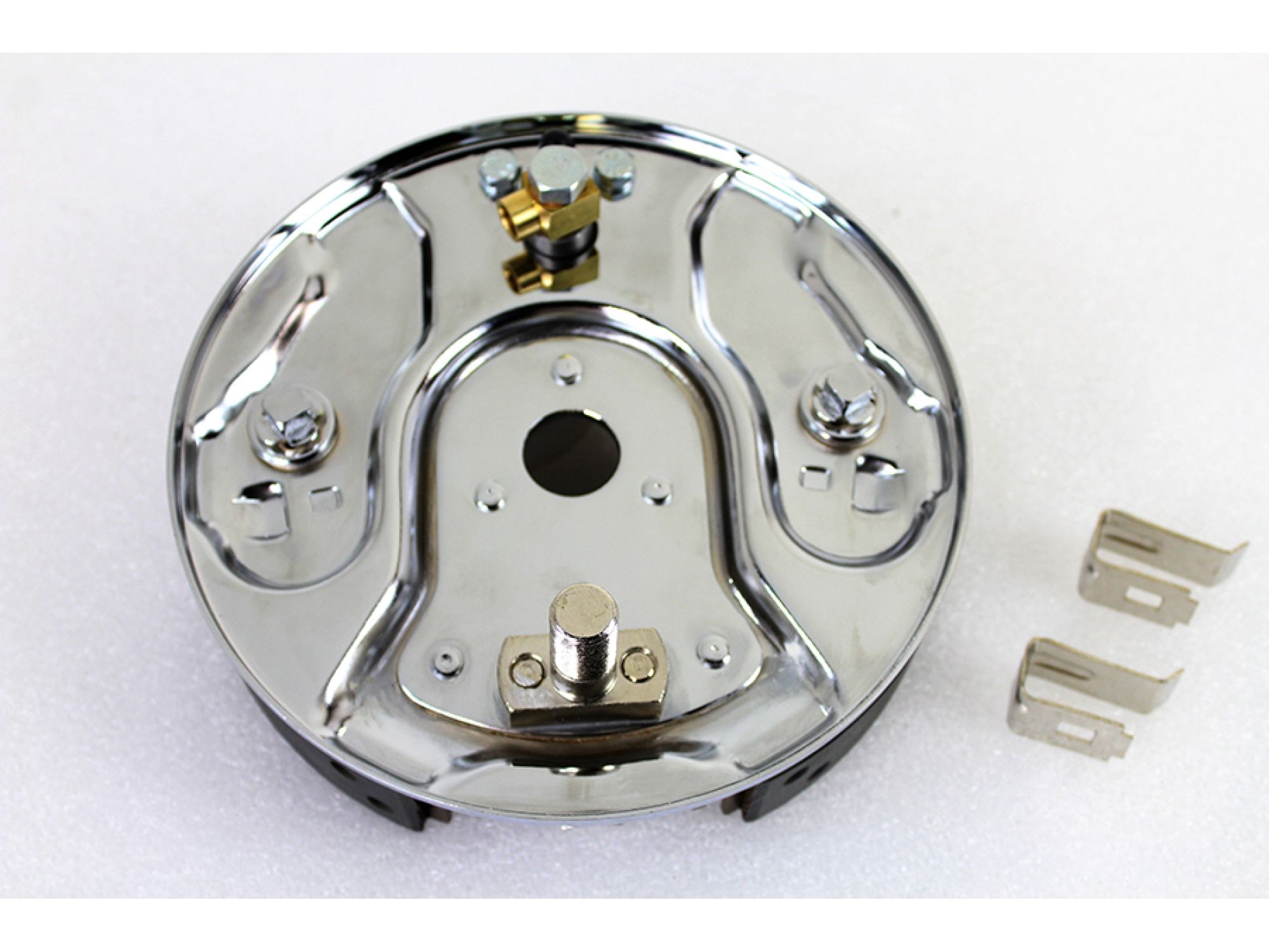 Rear Hydraulic Brake Backing Plate Kit Chrome