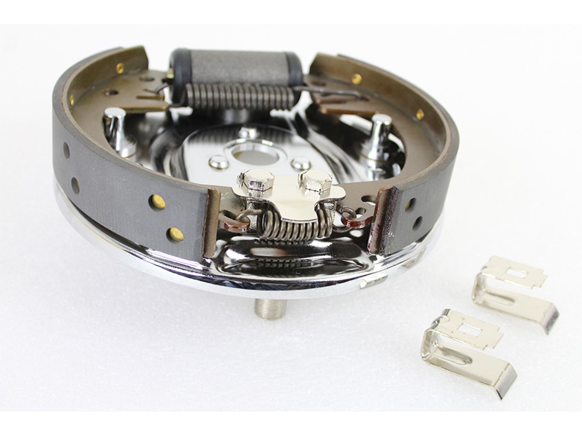 Rear Hydraulic Brake Backing Plate Kit Chrome