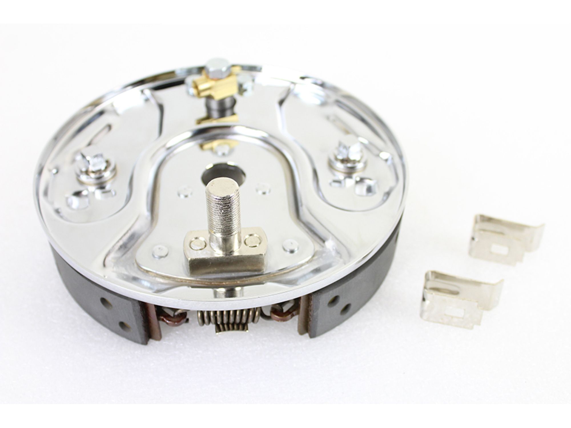 Rear Hydraulic Brake Backing Plate Kit Chrome