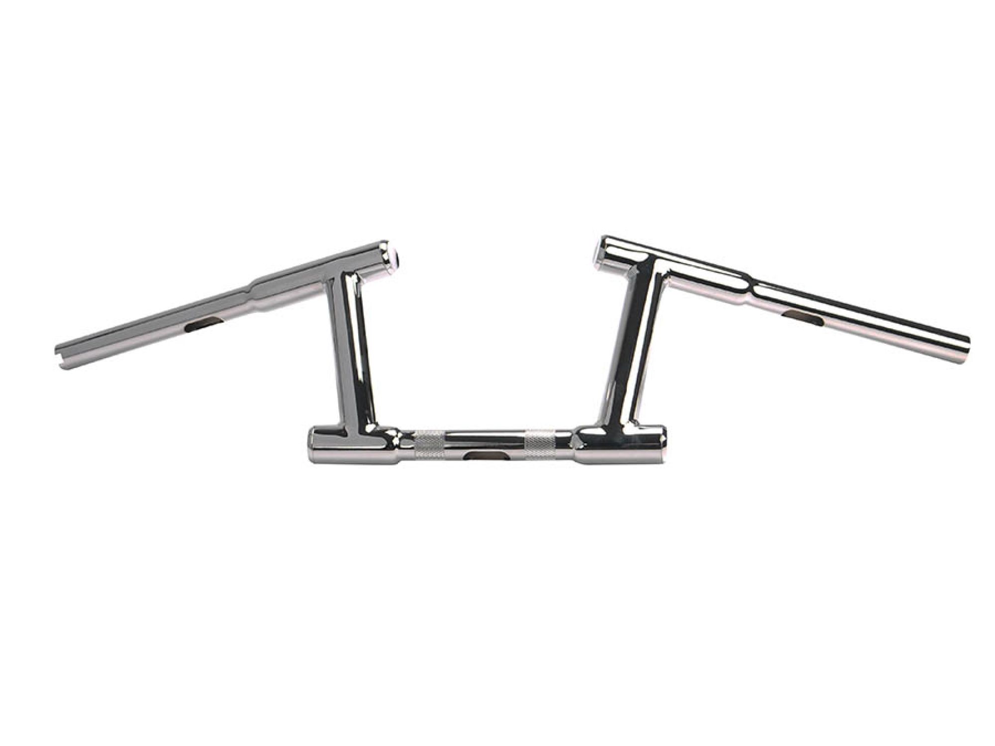 6" Z-Bar Racing Handlebar with Indents Chrome