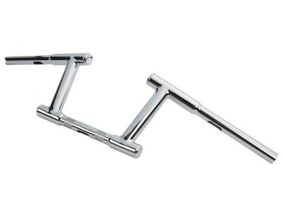 6" Z-Bar Racing Handlebar with Indents Chrome