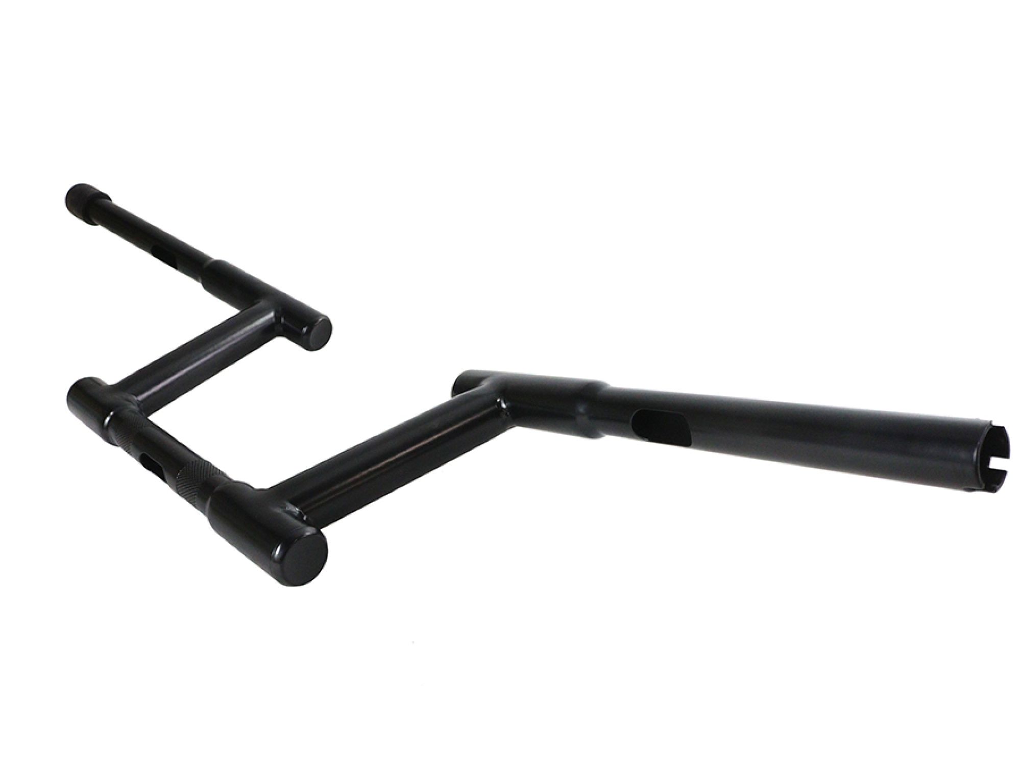 6" Z-Bar Racing Handlebar with Indents Black