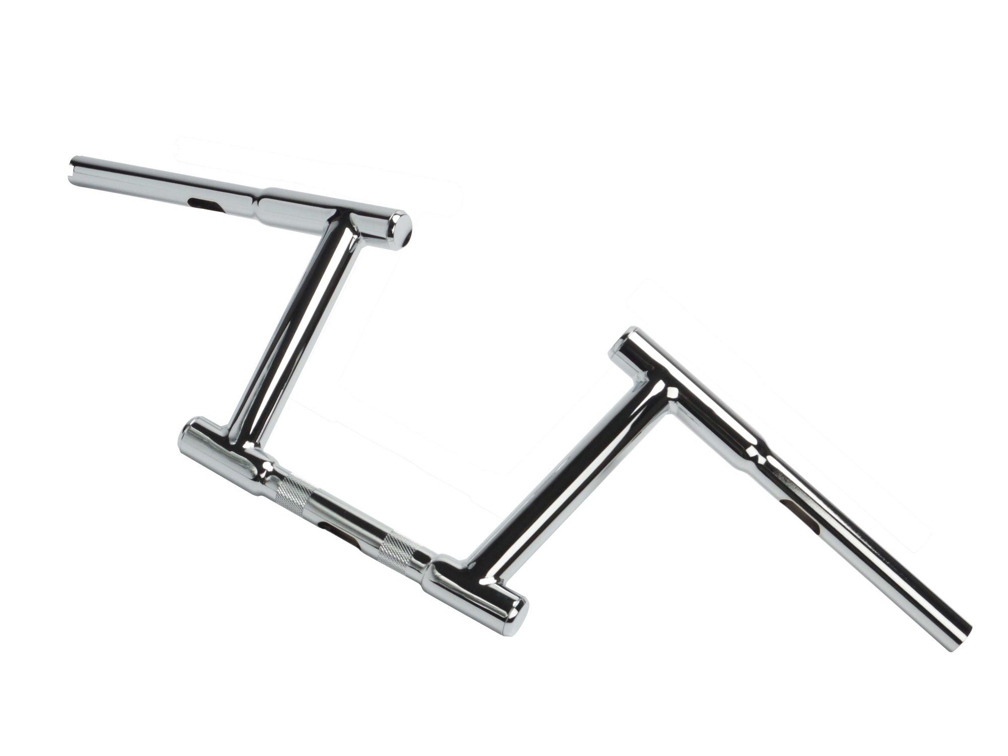 8" Z-Bar Racing Handlebar with Indents Chrome