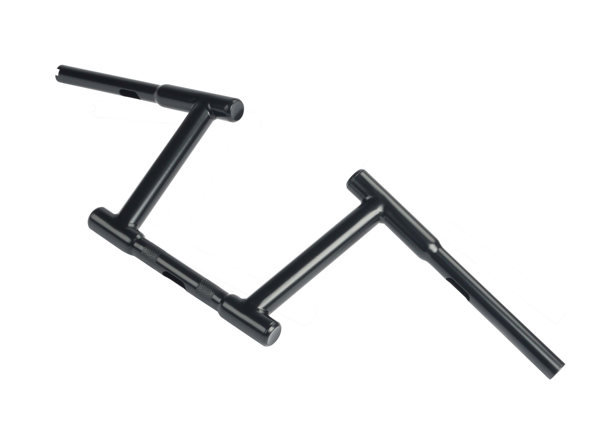 8" Z-Bar Racing Handlebar with Indents Black