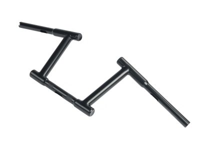 8" Z-Bar Racing Handlebar with Indents Black