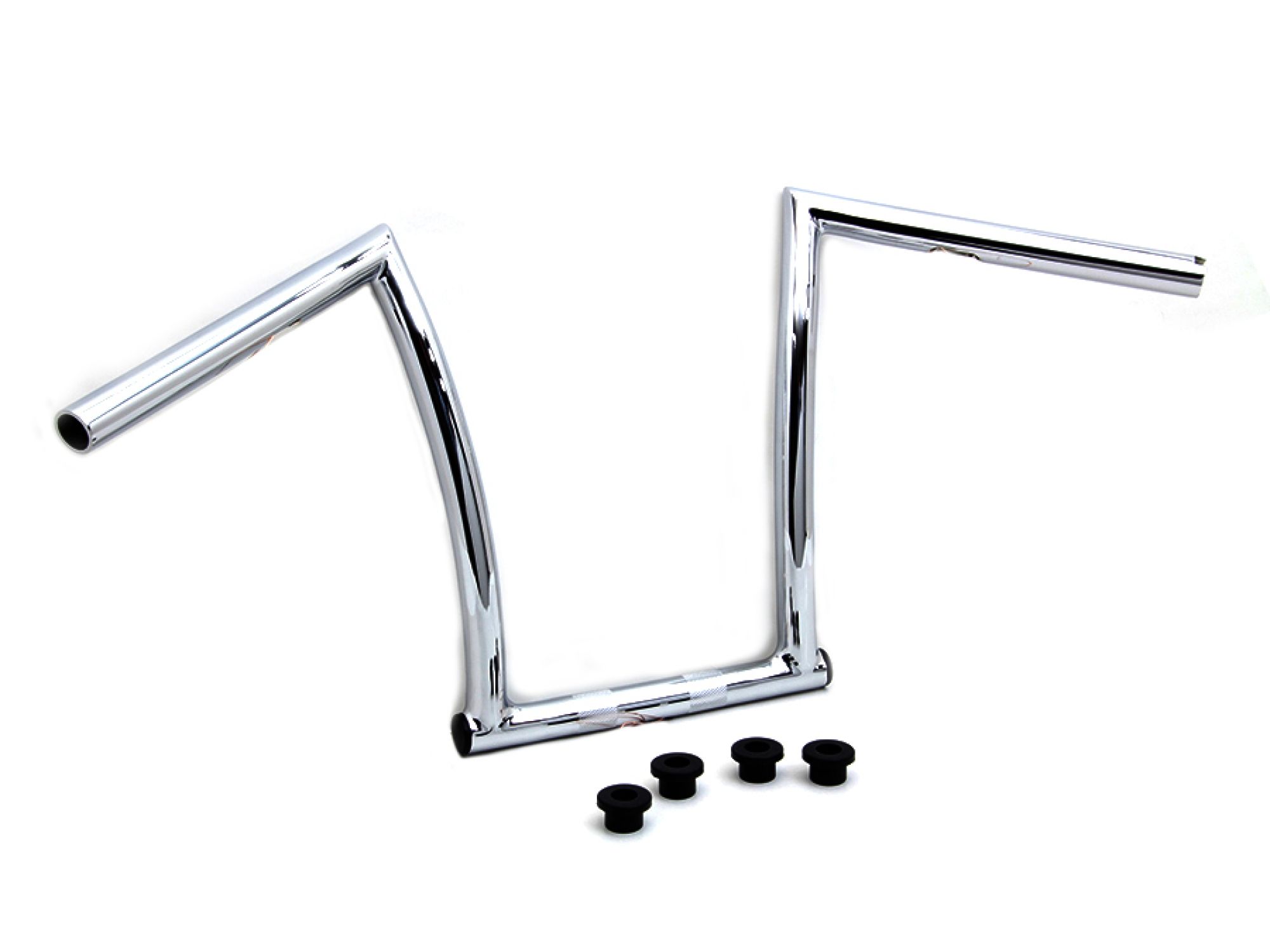13" Chrome ChiZeled Z-Bar Handlebar with Indents