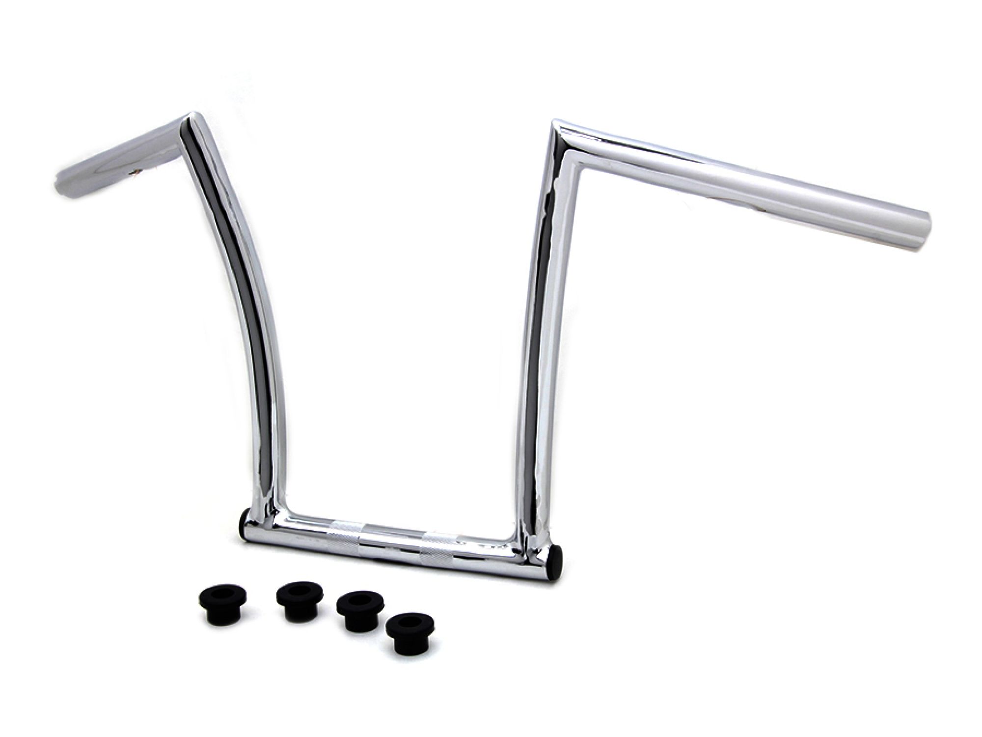 13" Chrome ChiZeled Z-Bar Handlebar with Indents
