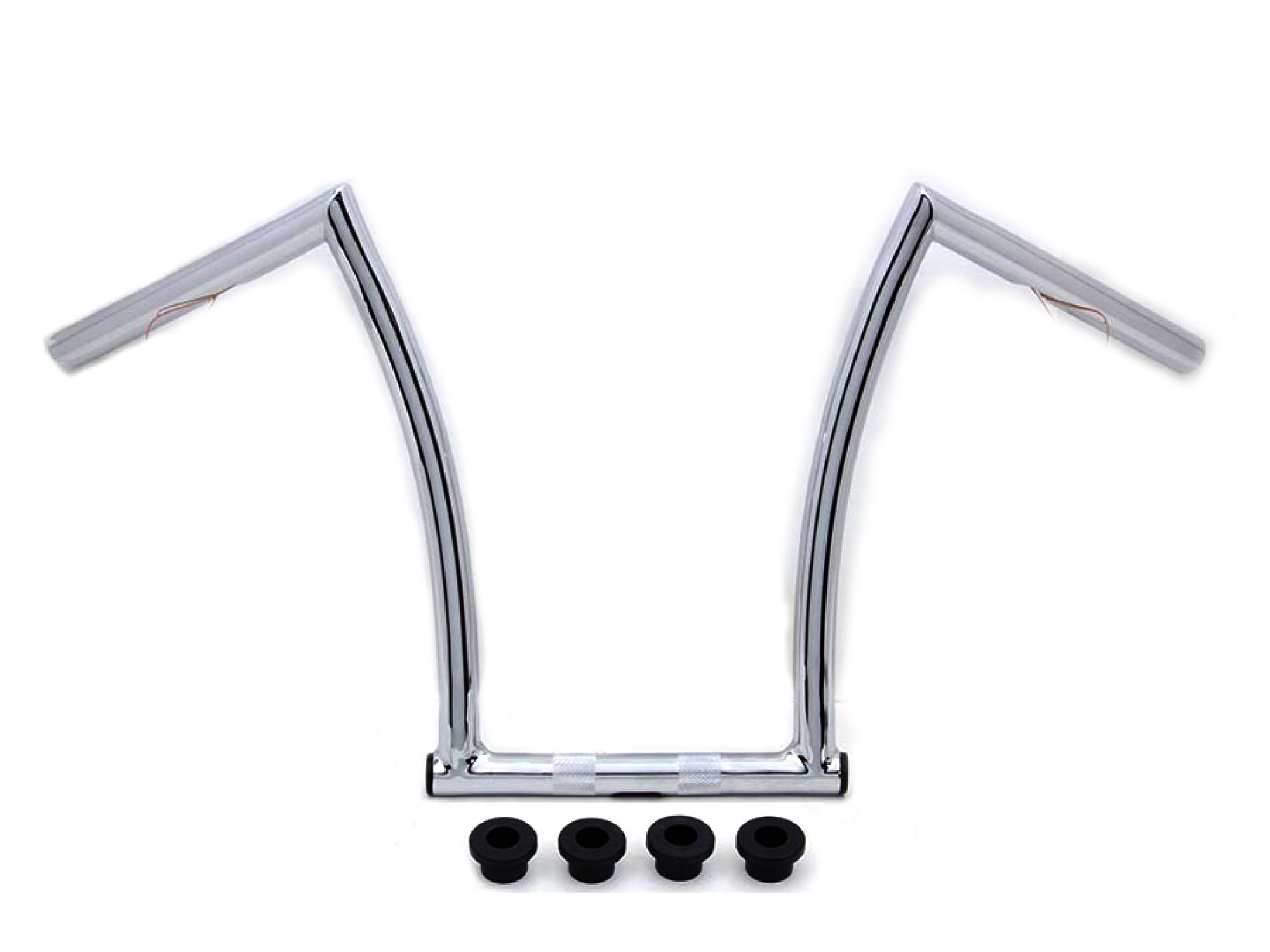 15" Chrome ChiZeled Z-Bar Handlebar with Indents