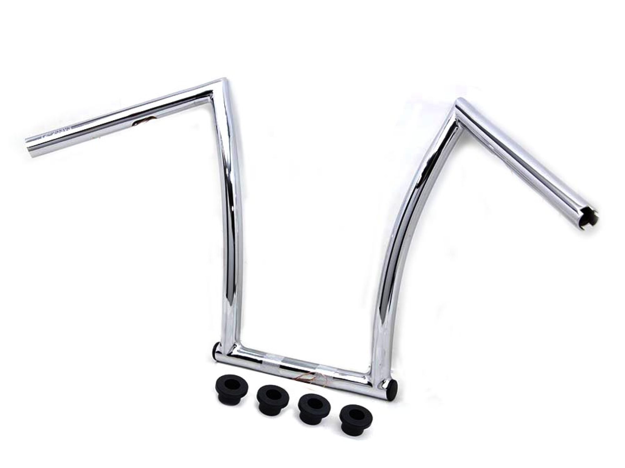 15" Chrome ChiZeled Z-Bar Handlebar with Indents