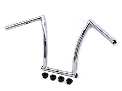 15" Chrome ChiZeled Z-Bar Handlebar with Indents