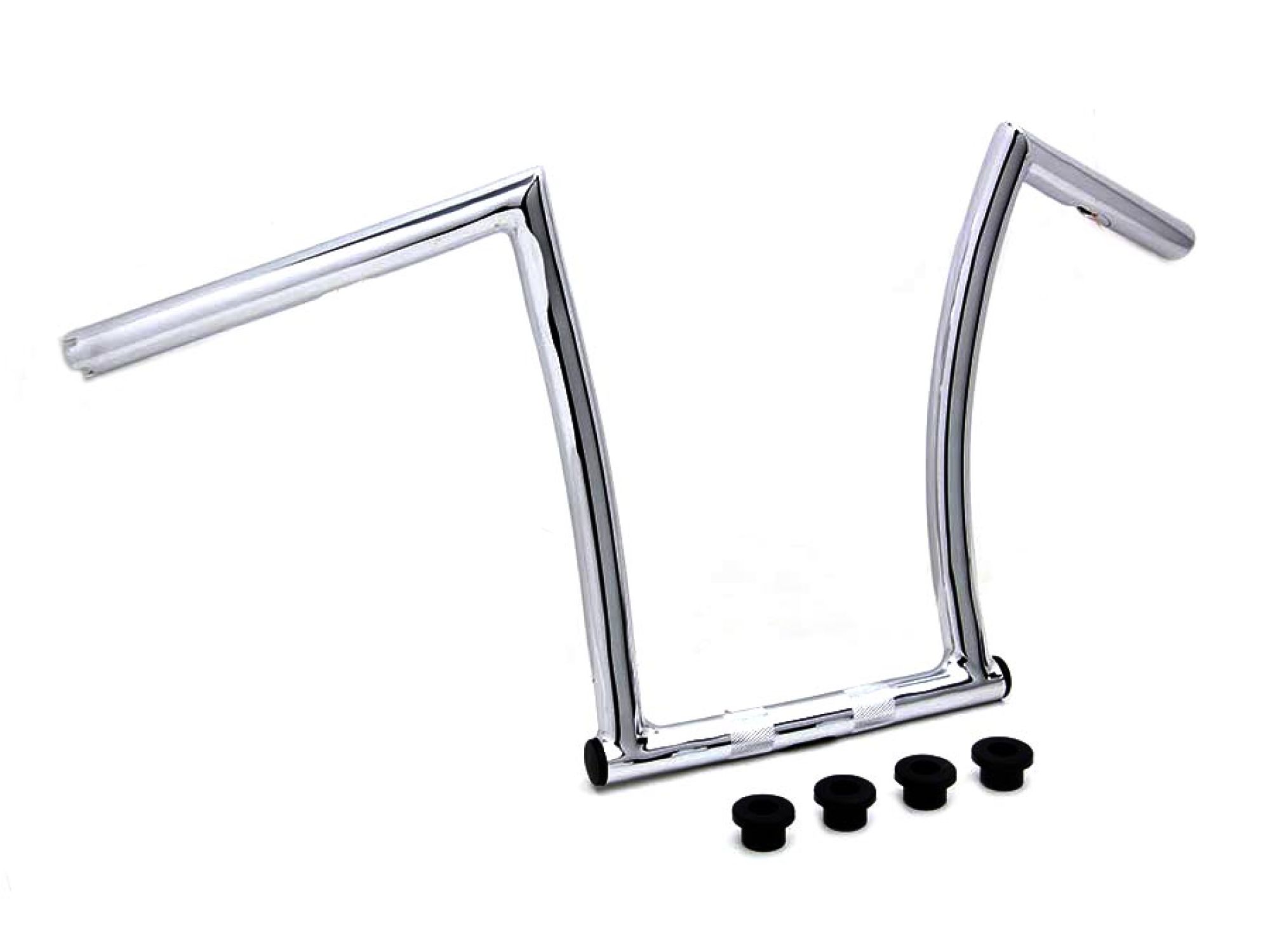17" Chrome ChiZeled Z-Bar Handlebar with Indents