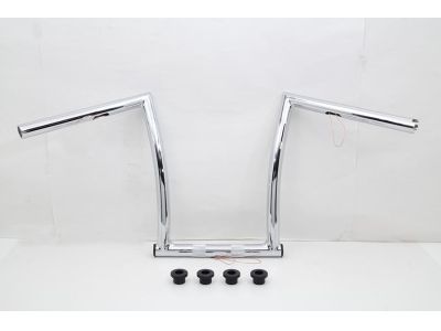 17" Chrome ChiZeled Z-Bar Handlebar with Indents