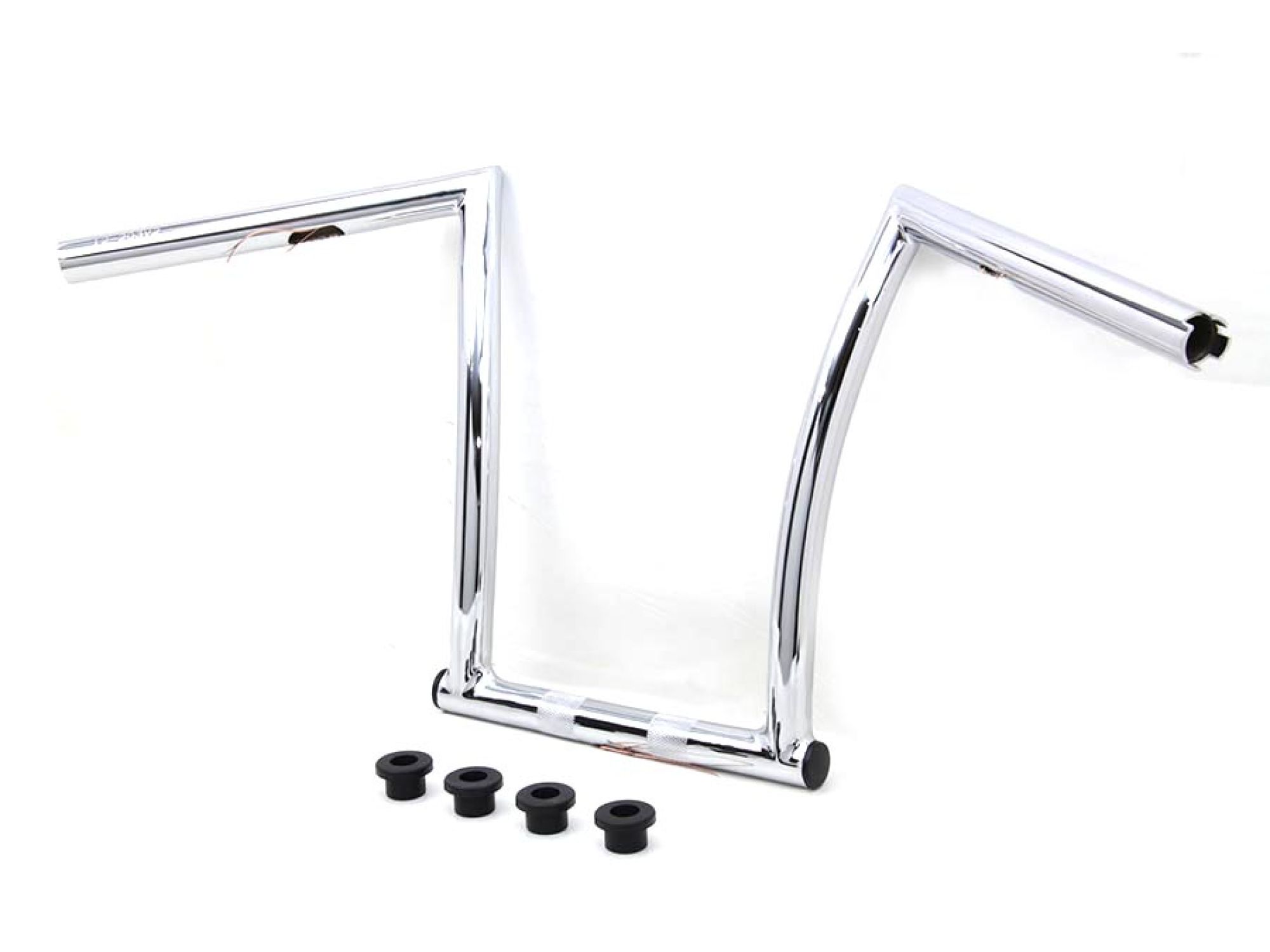 17" Chrome ChiZeled Z-Bar Handlebar with Indents