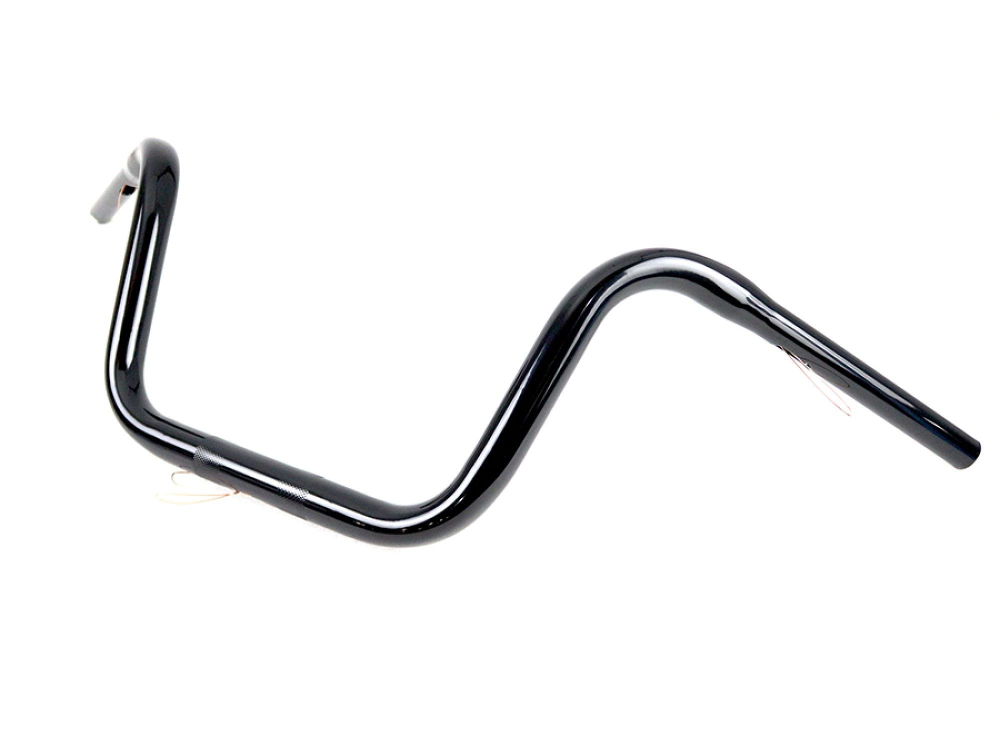 10" Mini Ape Hanger Handlebar with Indents Black