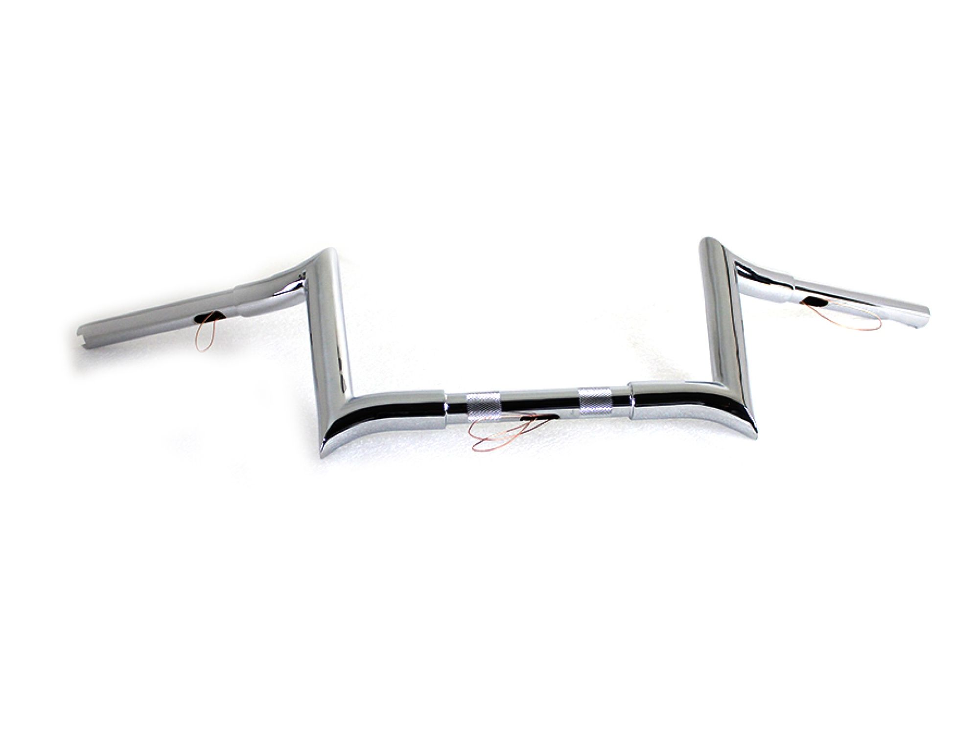 8" Chrome Z-Bar Handlebar with Indents