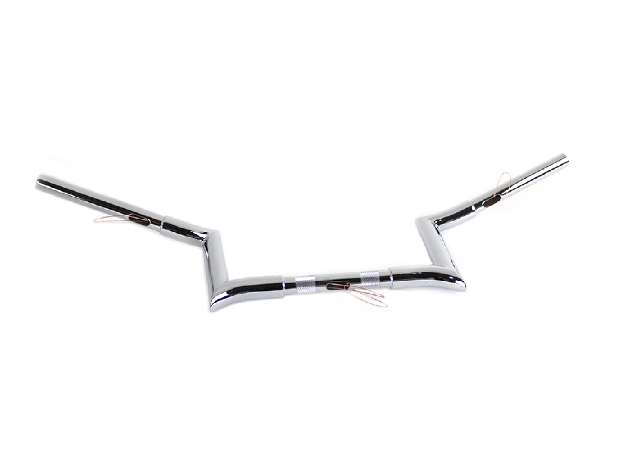 8" Chrome Z-Bar Handlebar with Indents
