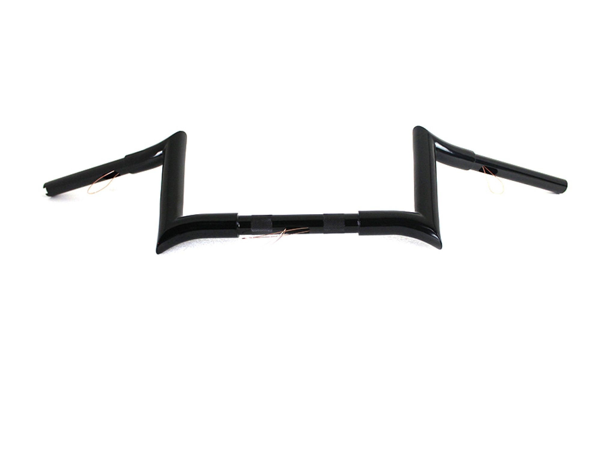 8" Black Z-Bar Handlebar with Indents