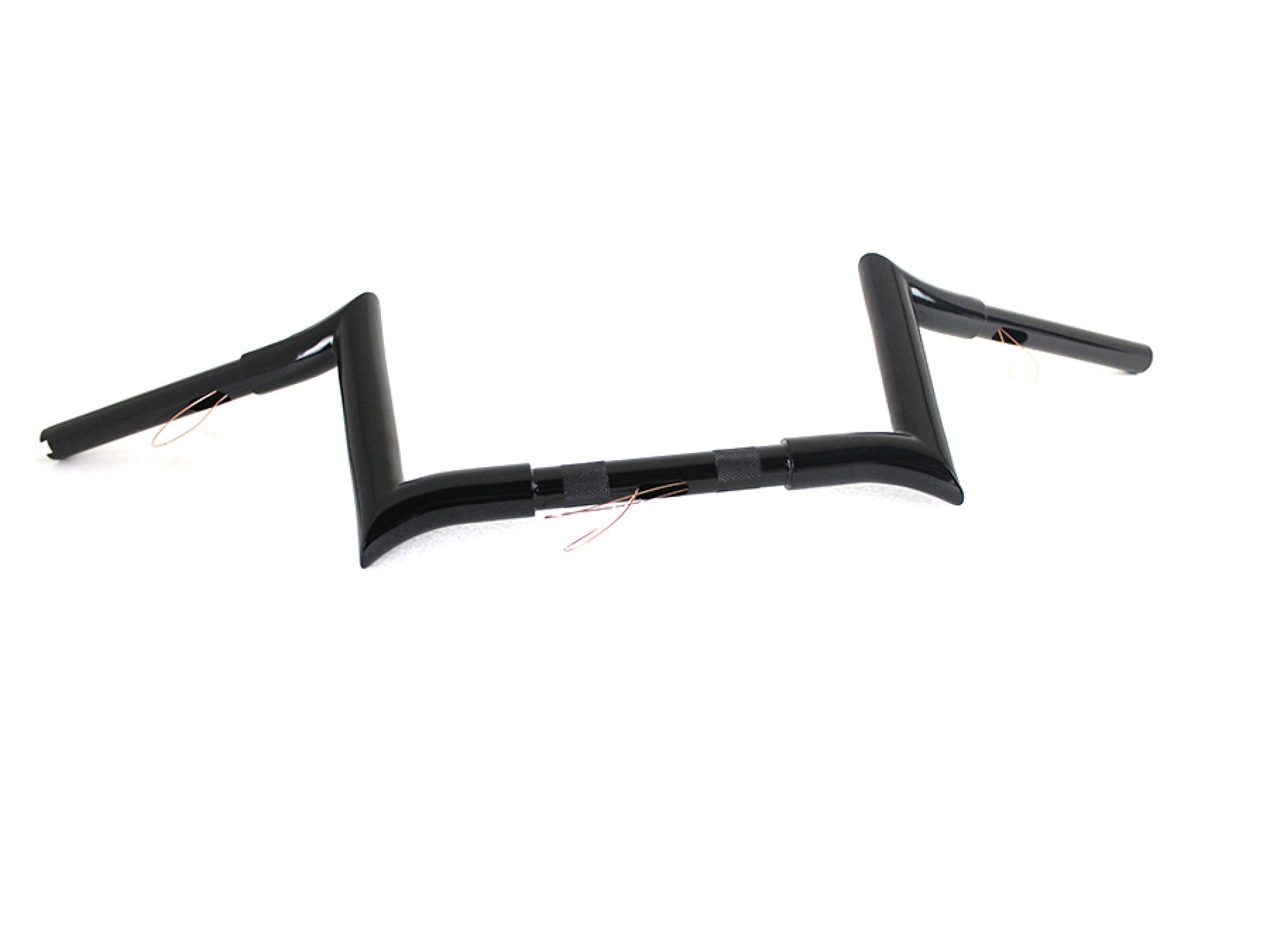 8" Black Z-Bar Handlebar with Indents