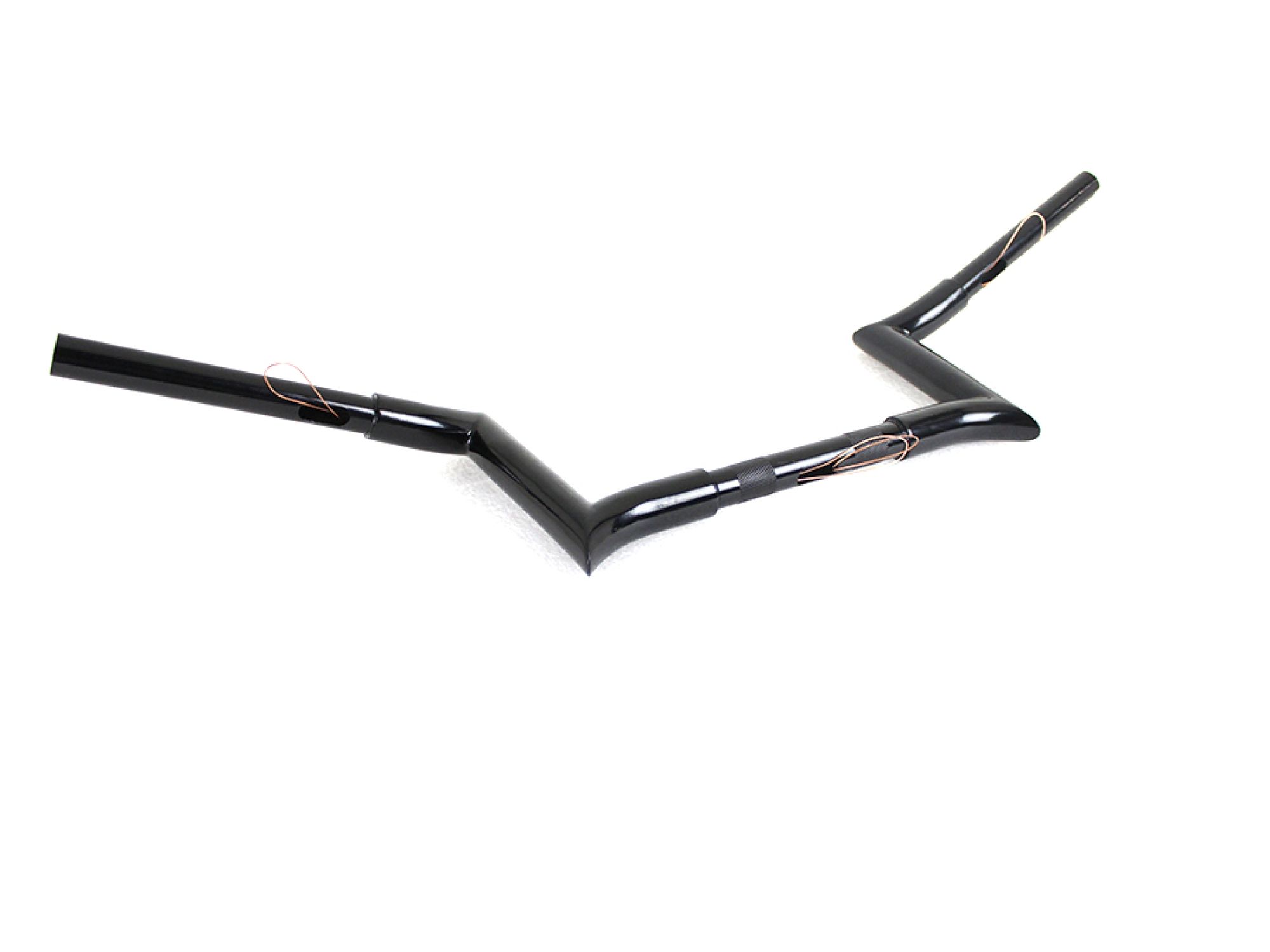 8" Black Z-Bar Handlebar with Indents
