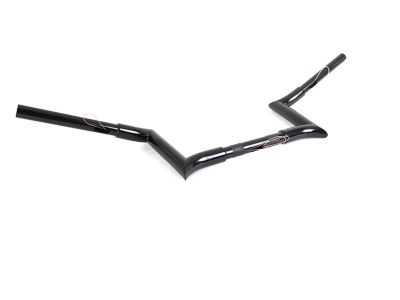 8" Black Z-Bar Handlebar with Indents