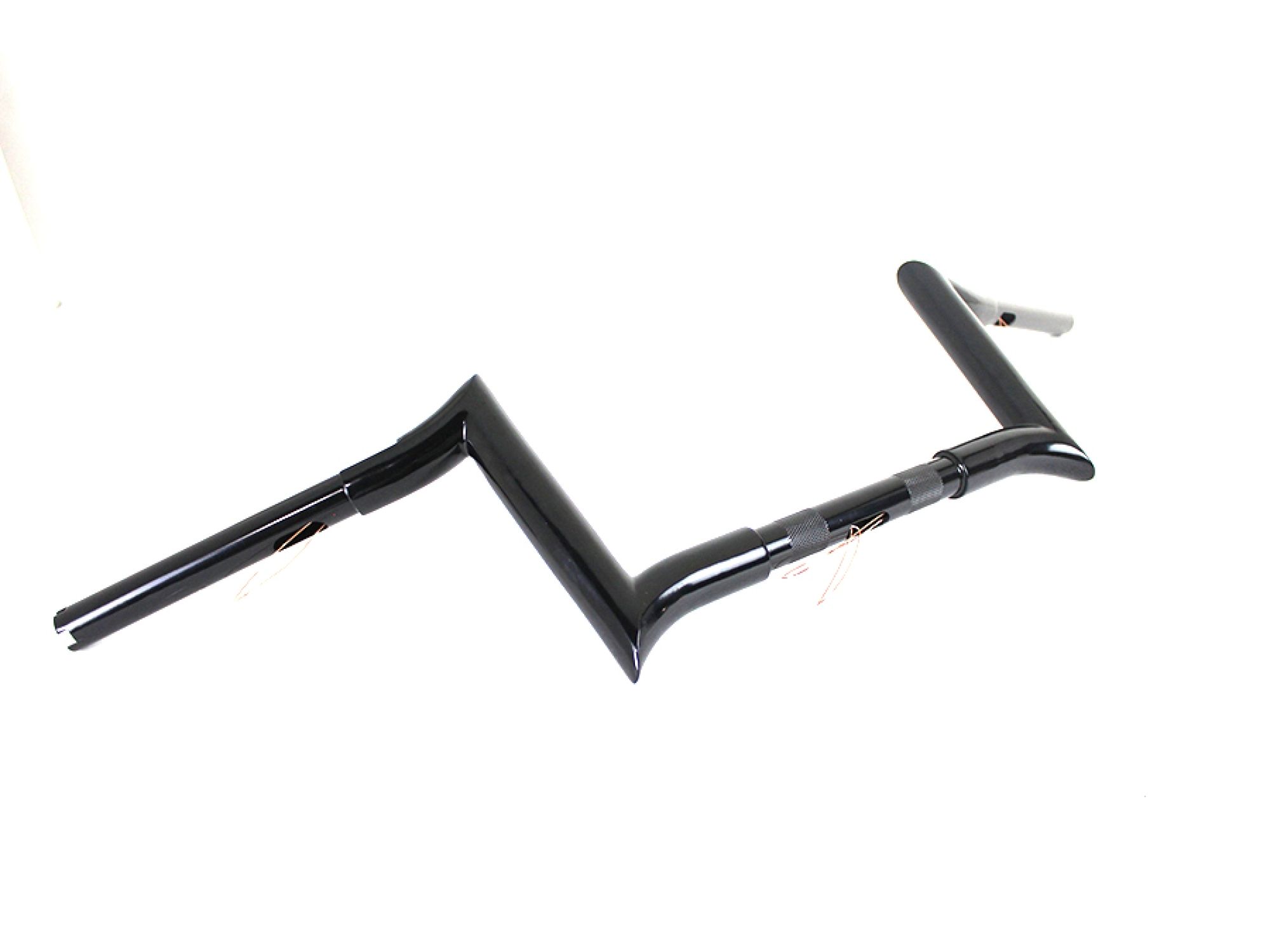 8" Black Z-Bar Handlebar with Indents