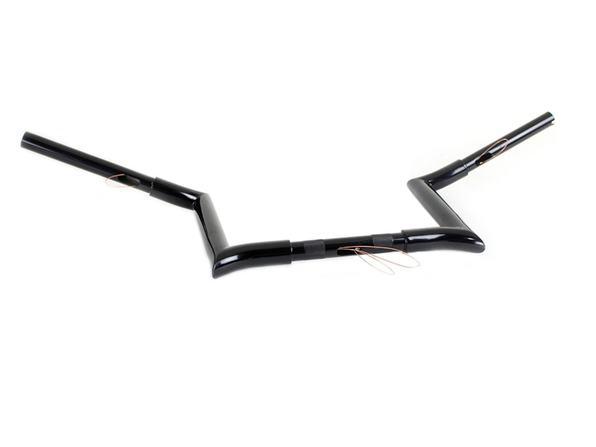 10" Black Z-Bar Handlebar with Indents